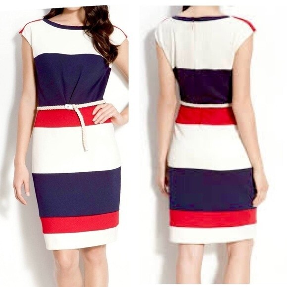 Maggy London Dresses & Skirts - Maggy London Multicolor Techno Stretch Colorblock Jersey Sheath Dress 2